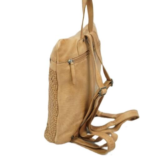 Mochila antirrobo en piel natural camel 412772 CA [2]