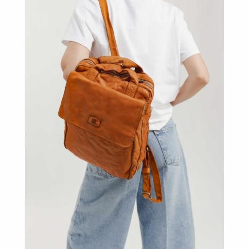 Mochila biba piel alex mostaza ALE1L  [2]