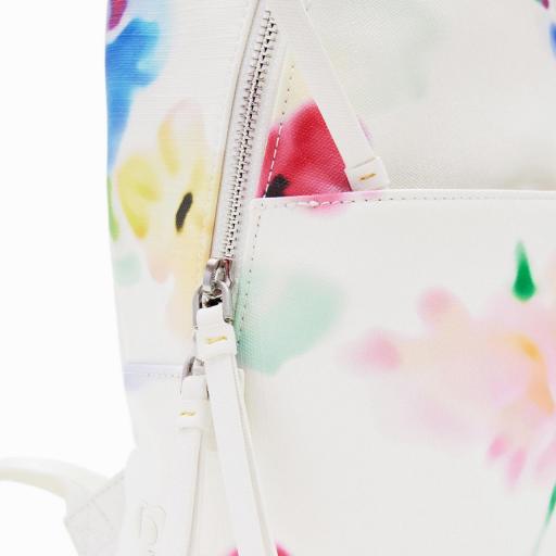 Mochila desigual liquid flower mombasa mini blanca 24SAKP14 1 [3]