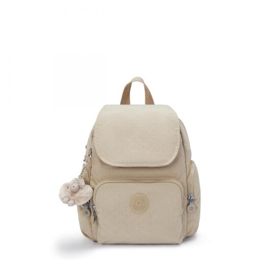 Mochila kipling city zip mini sign beige I4697 96A