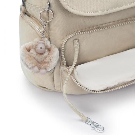 Mochila kipling city zip mini sign beige I4697 96A [6]