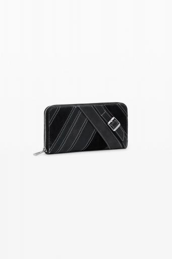 Monedero desigual patch hebilla negro 25WAYP19 2 [1]