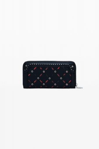 Monedero desigual patch tachuelas negro 25WAYP33 2 [3]