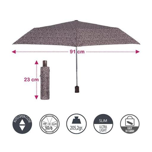 Paraguas vogue plegable auto seeds marrón 346 M [3]