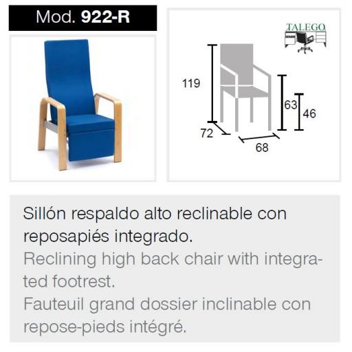 Sillón respaldo alto reclinable con reposapies integrado me-902r [3]